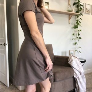 AMERICAN EAGLE Tan Flare Dress open back Size 6